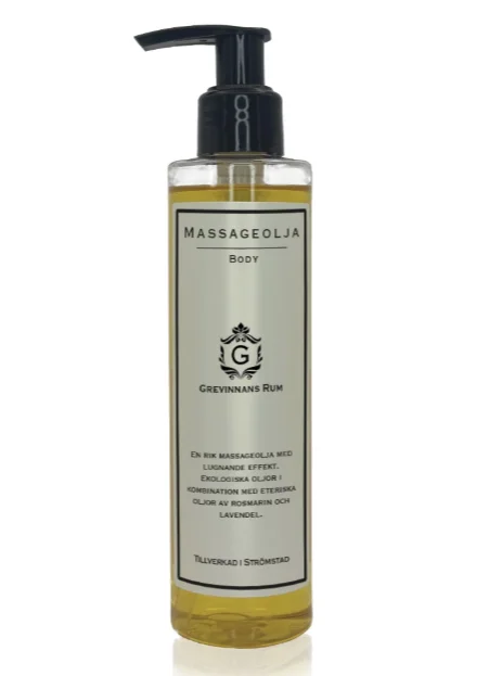 Massageolja 200ml underbar olja som ger lugn till kropp & sinne. -från Grevinnans Rum
